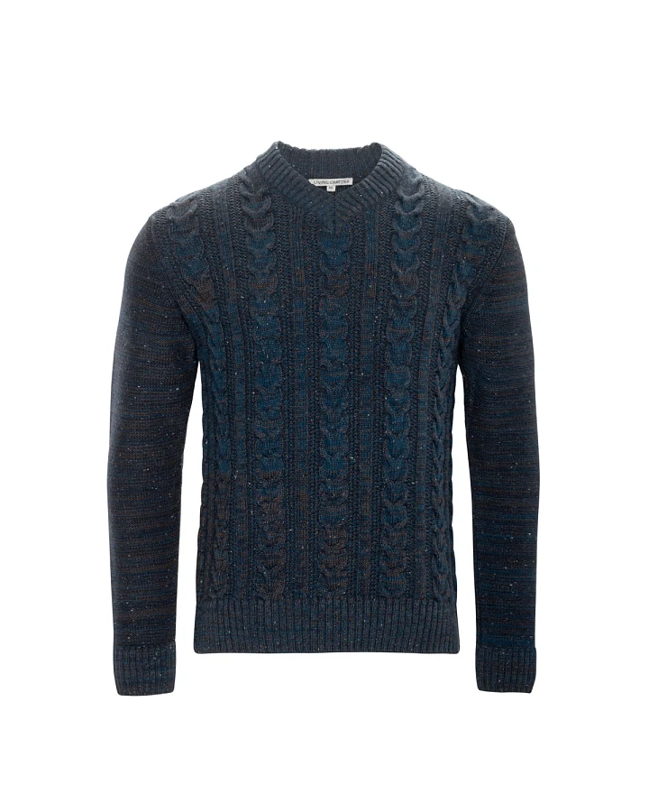 Herren Pullover mit V-Ausschnitt Blau