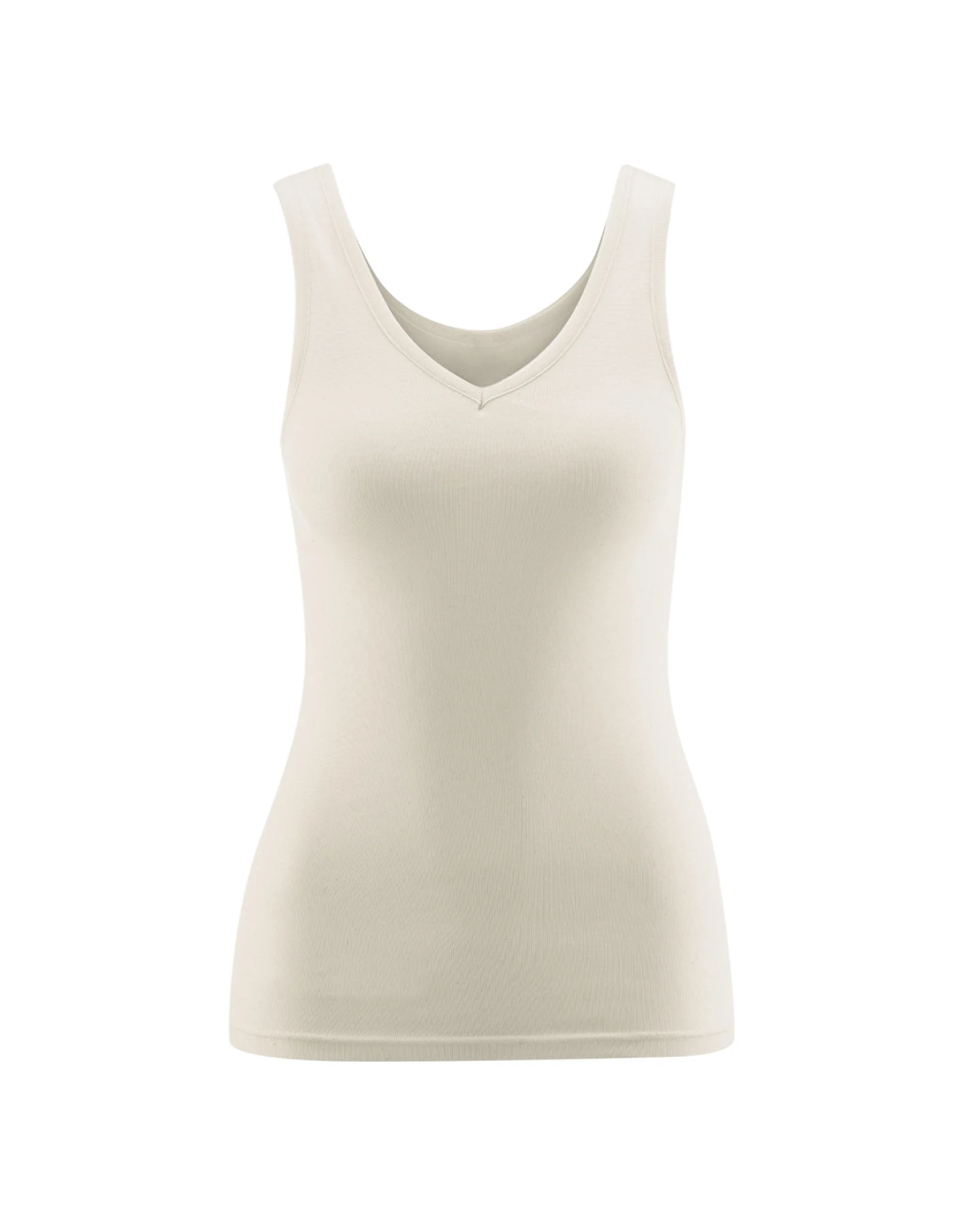Damen V-Neck-Trägertop Beige – Ansicht 2