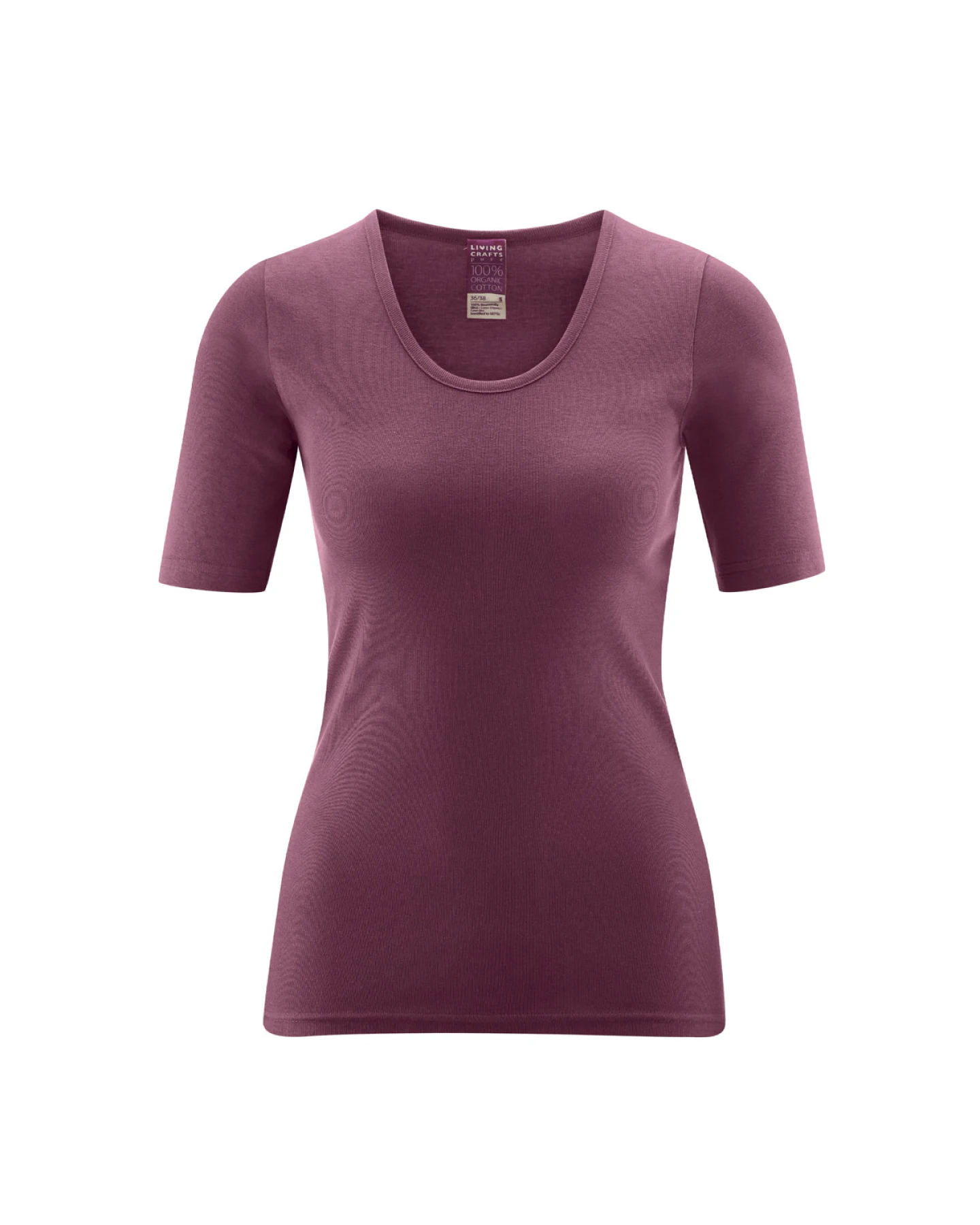 Damen Kurzarm-Shirt Rot – Ansicht 2