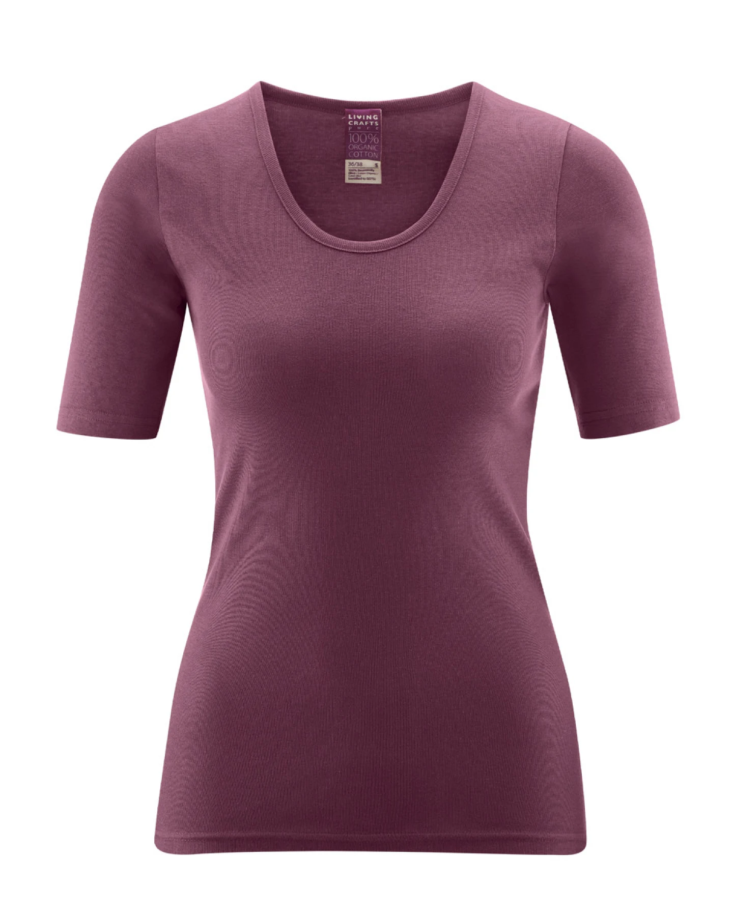 Damen Kurzarm-Shirt Rot – Ansicht 2