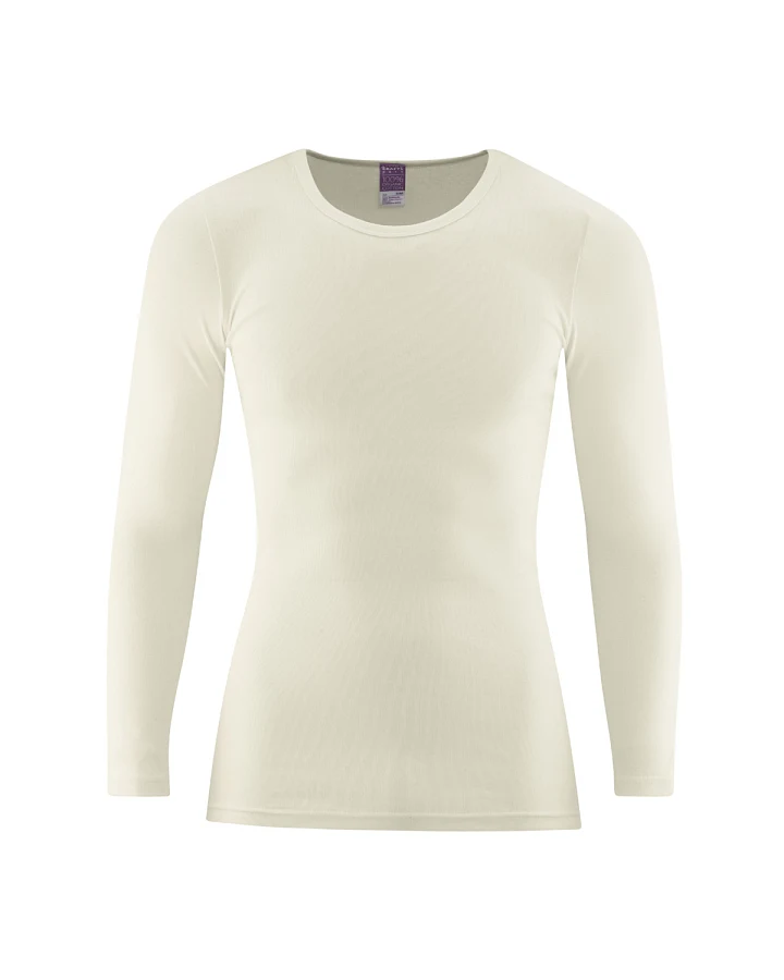 Herren Langarm-Unterhemd Beige