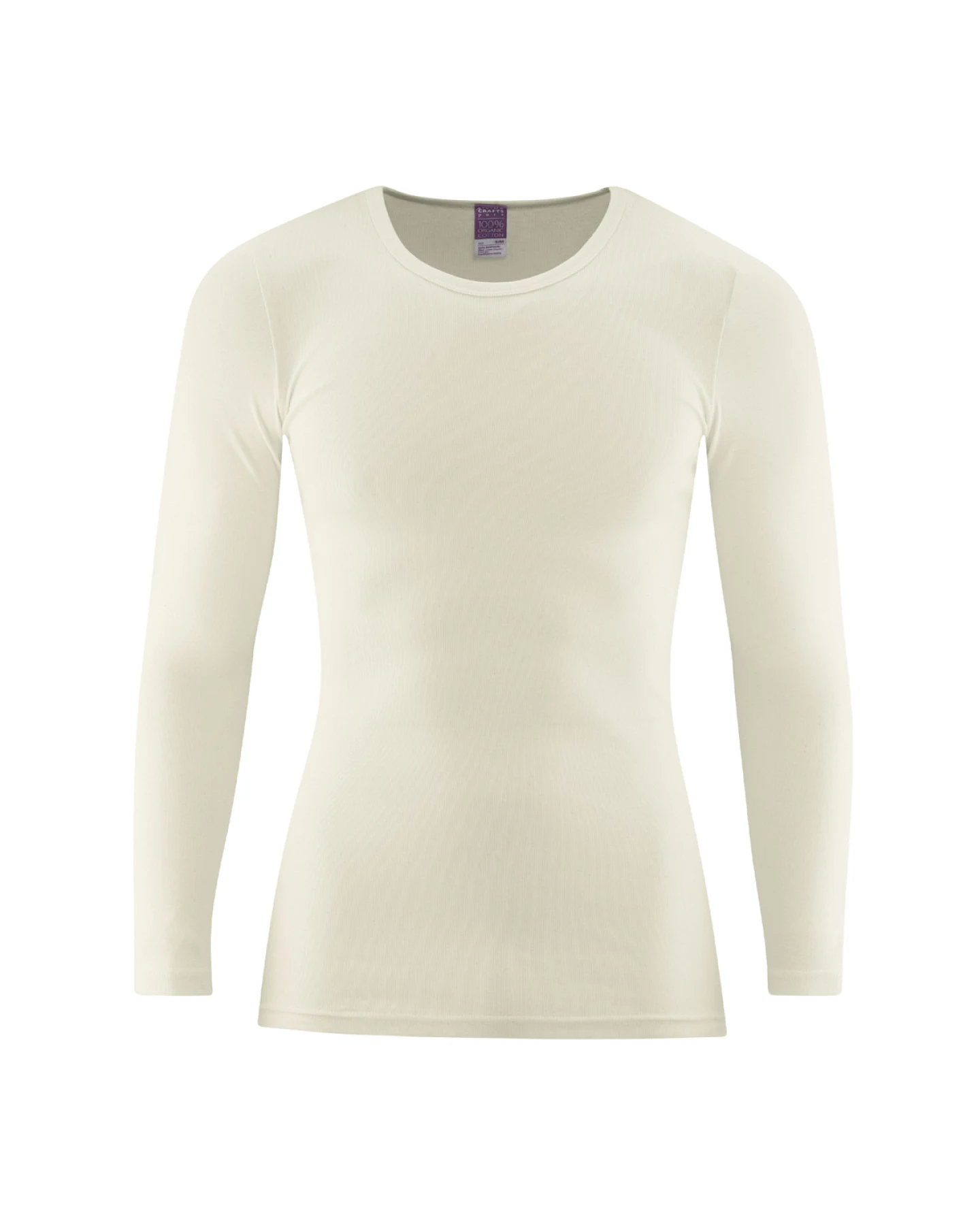 Herren Langarm-Unterhemd Beige – Ansicht 2
