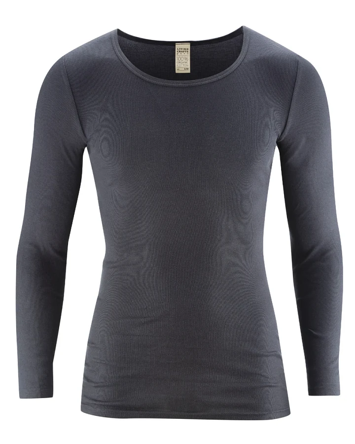 Herren Langarm-Unterhemd Blau