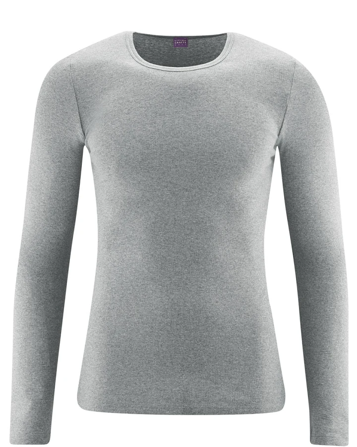 Herren Langarm-Unterhemd Grau