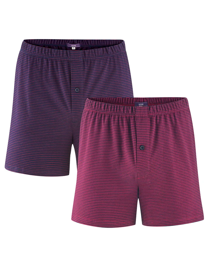 Herren Boxer-Shorts, 2er-Pack Rot