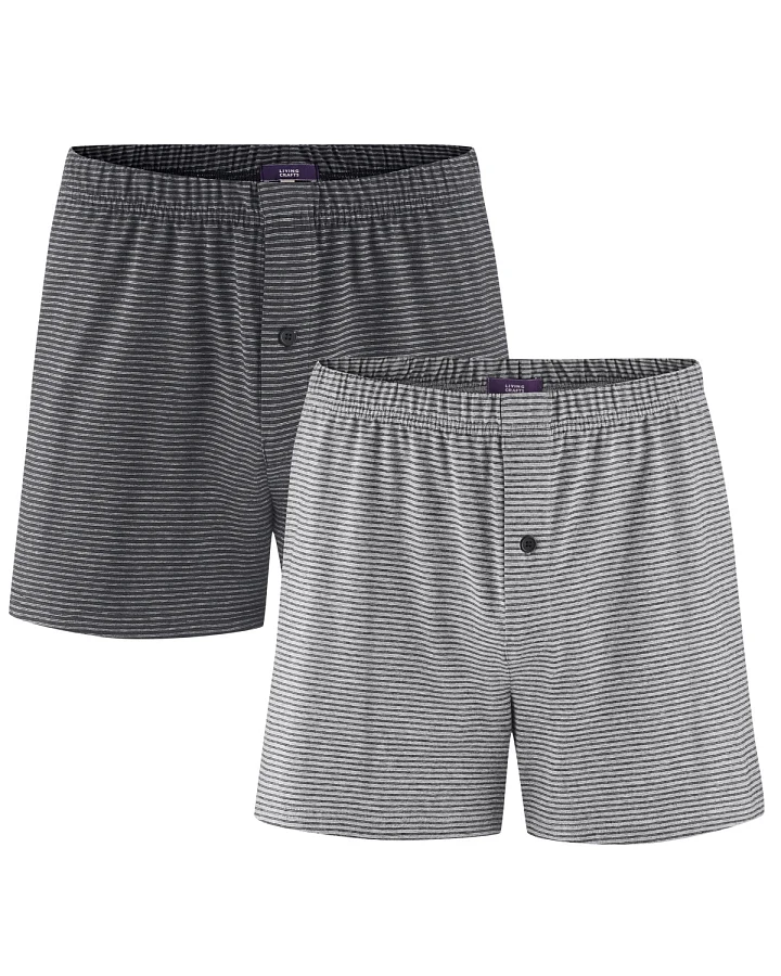 Produktseite: Herren Boxer-Shorts, 2er-Pack Grau