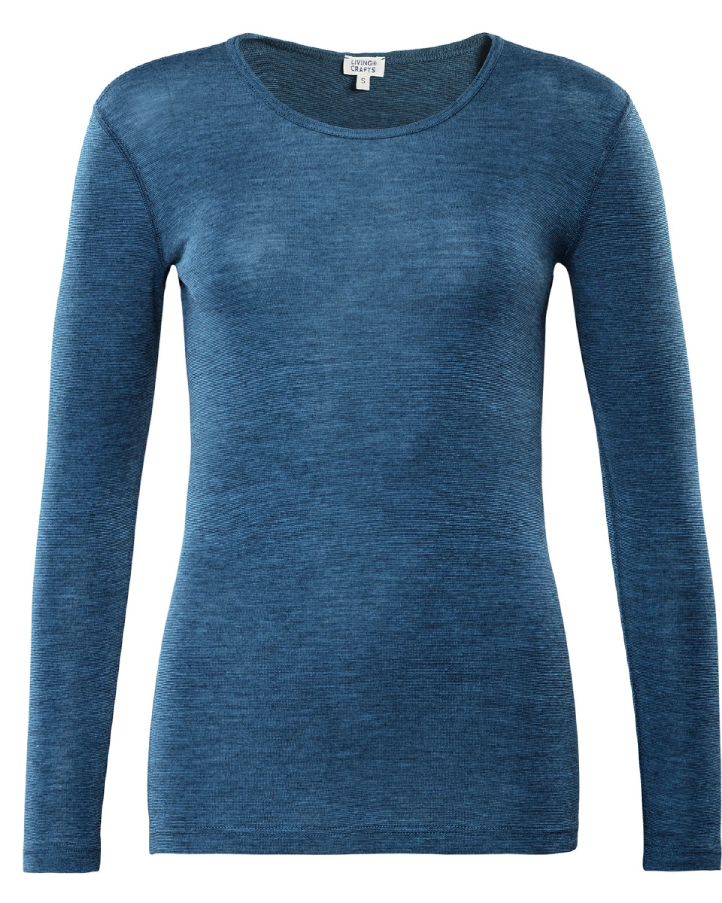 Damen Langarm-Unterhemd Blau – Ansicht 2