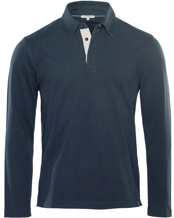 Herren Langarm-Shirt Blau