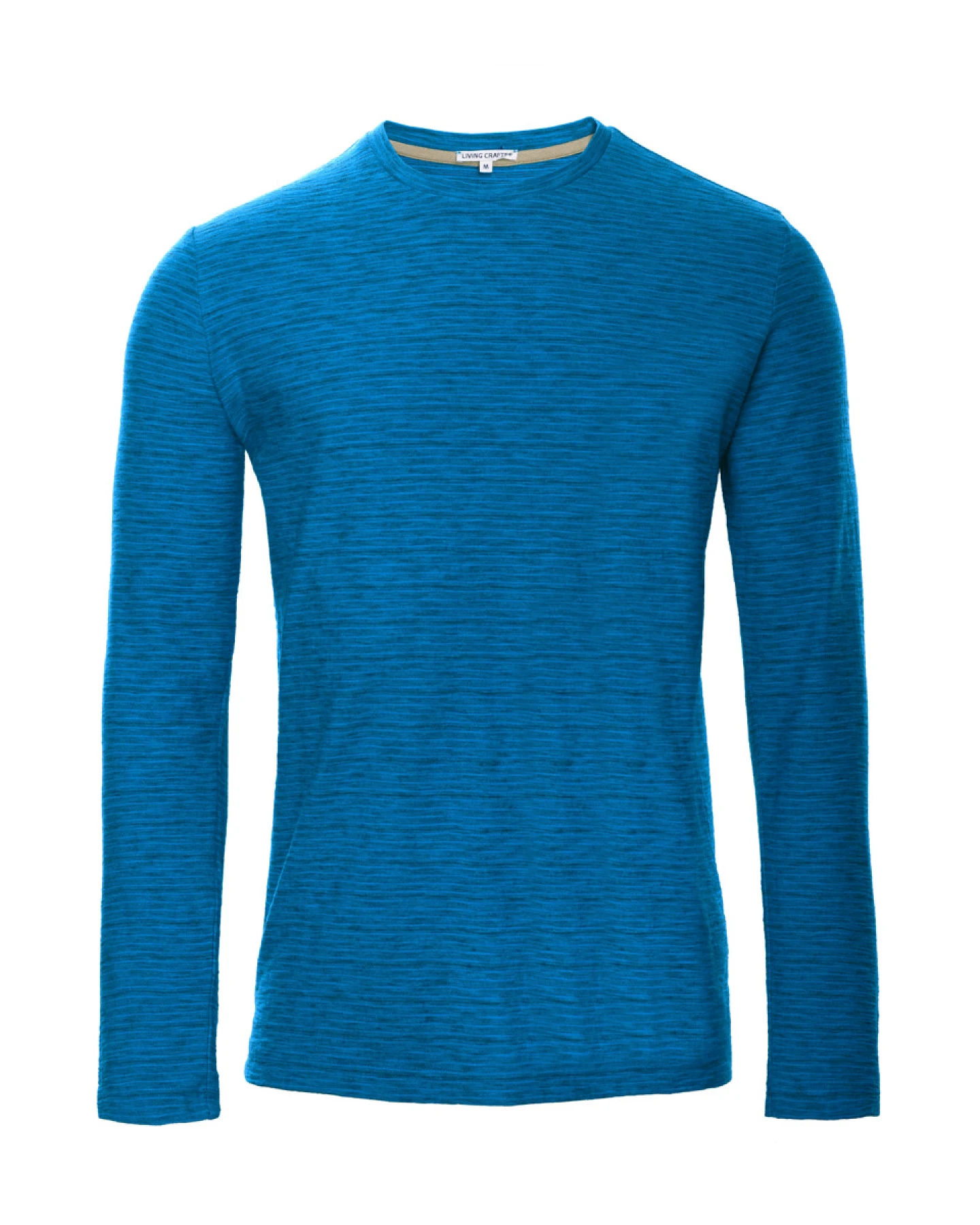 Herren Langarm-Shirt Blau – Ansicht 2