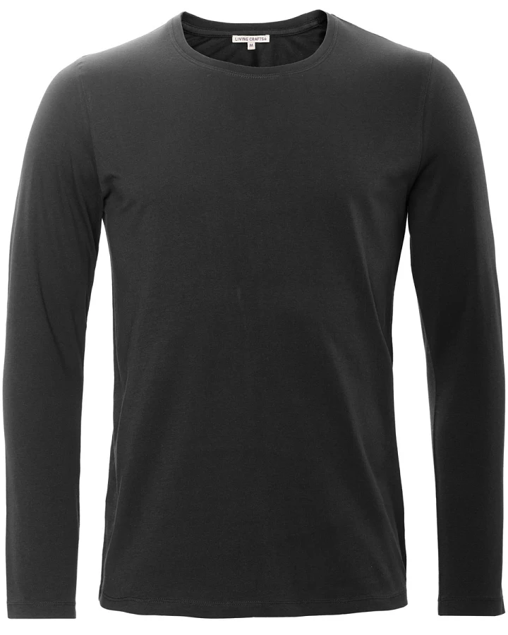 Produktseite: Herren Langarm-Shirt Schwarz