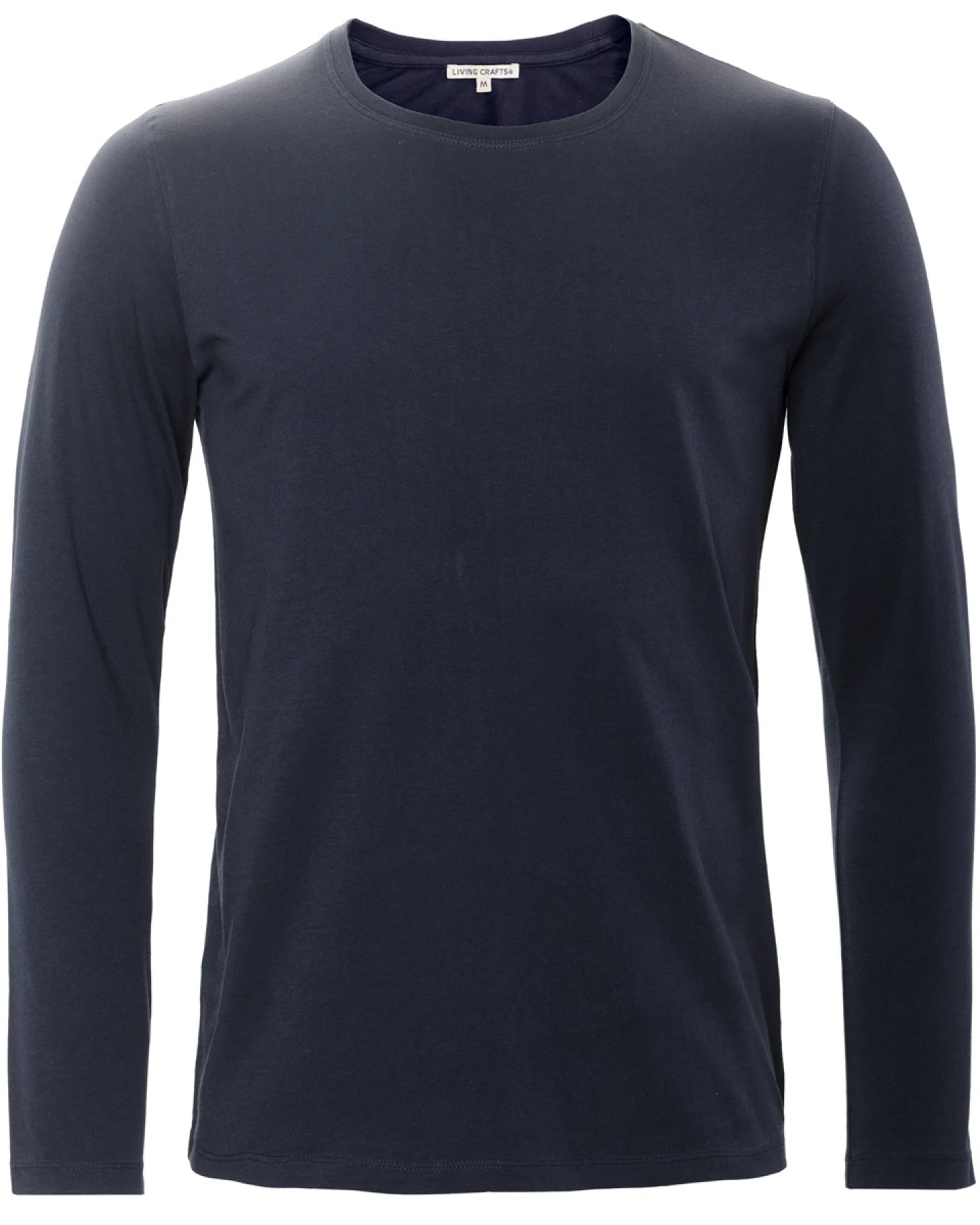 Herren Langarm-Shirt Blau – Ansicht 2