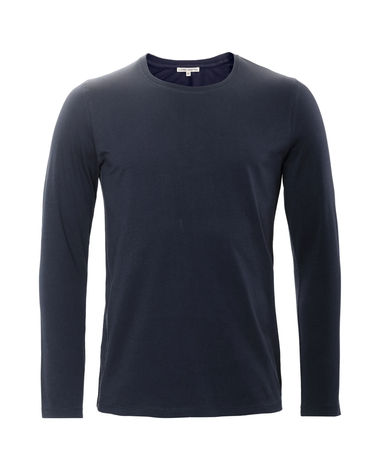 Herren Langarm-Shirt Blau – Ansicht 2