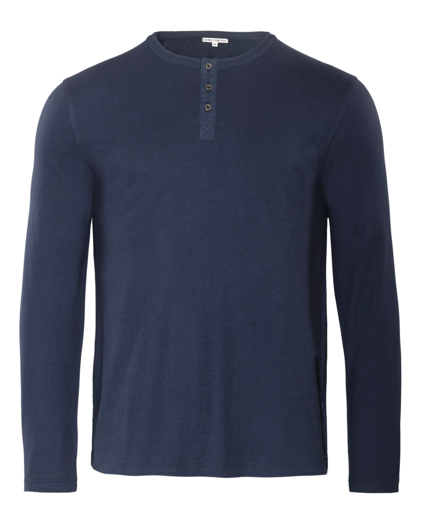 Herren Henley Shirt Blau – Ansicht 2
