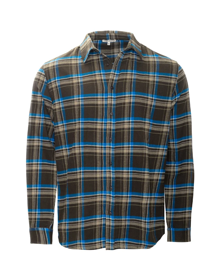 Produktseite: Herren Flanellhemd Blau