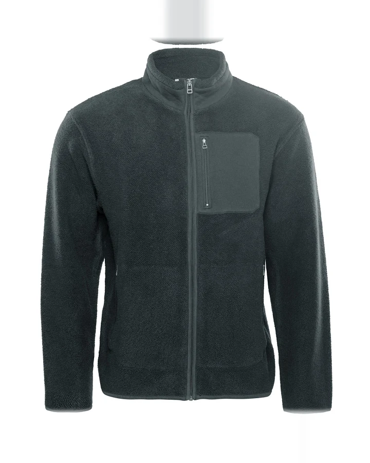 Herren Fleece-Jacke Schwarz