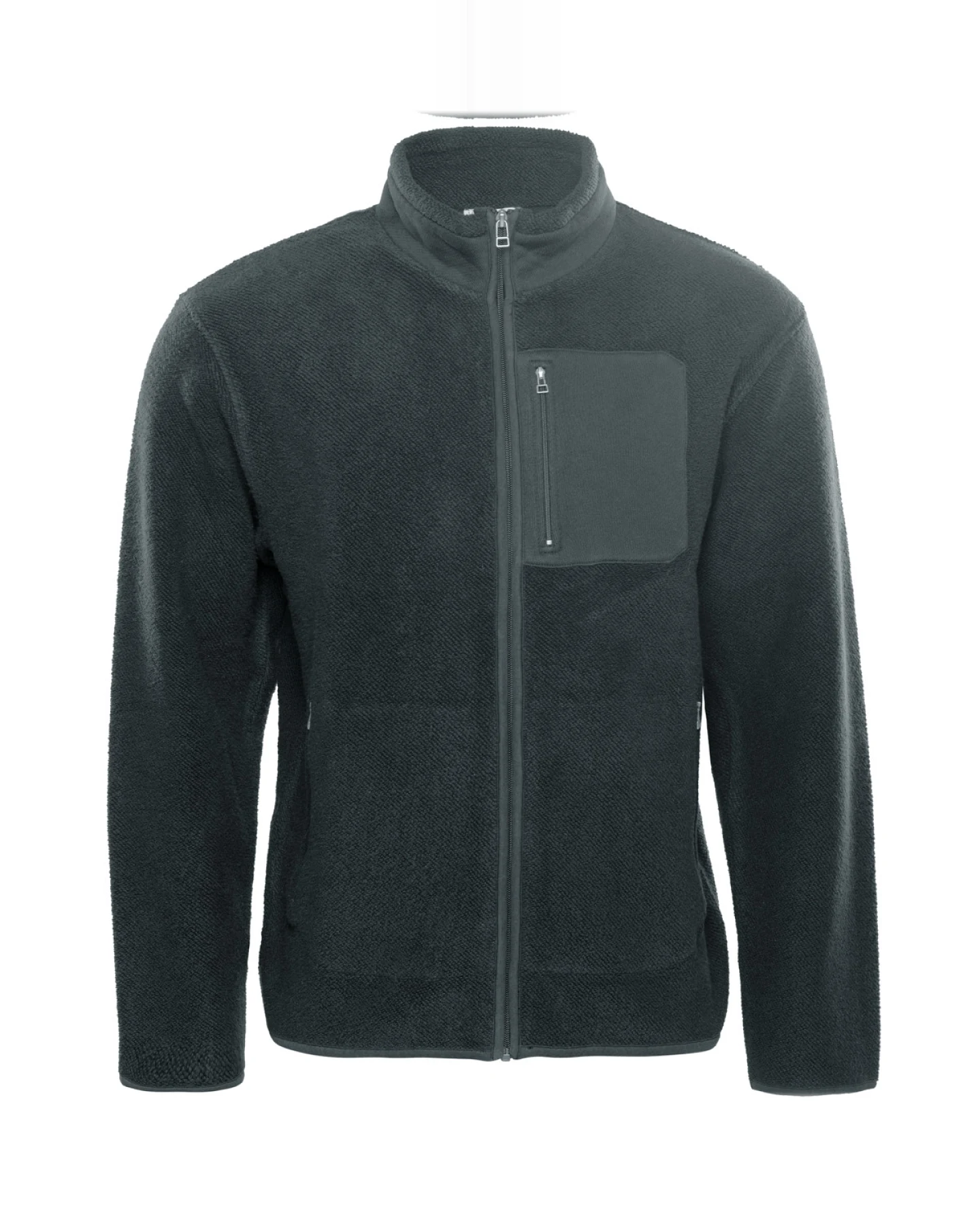 Herren Fleece-Jacke Schwarz – Ansicht 2