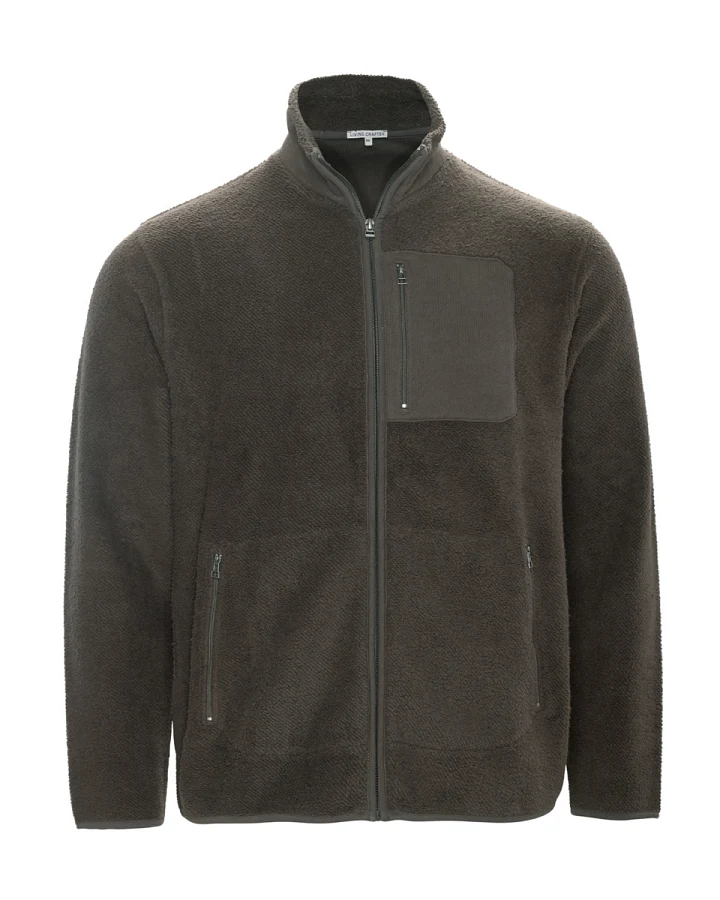 Produktseite: Herren Fleece-Jacke Braun