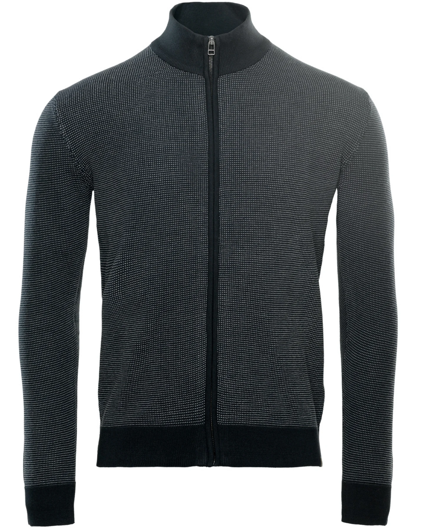 Herren Strickjacke Schwarz – Ansicht 2
