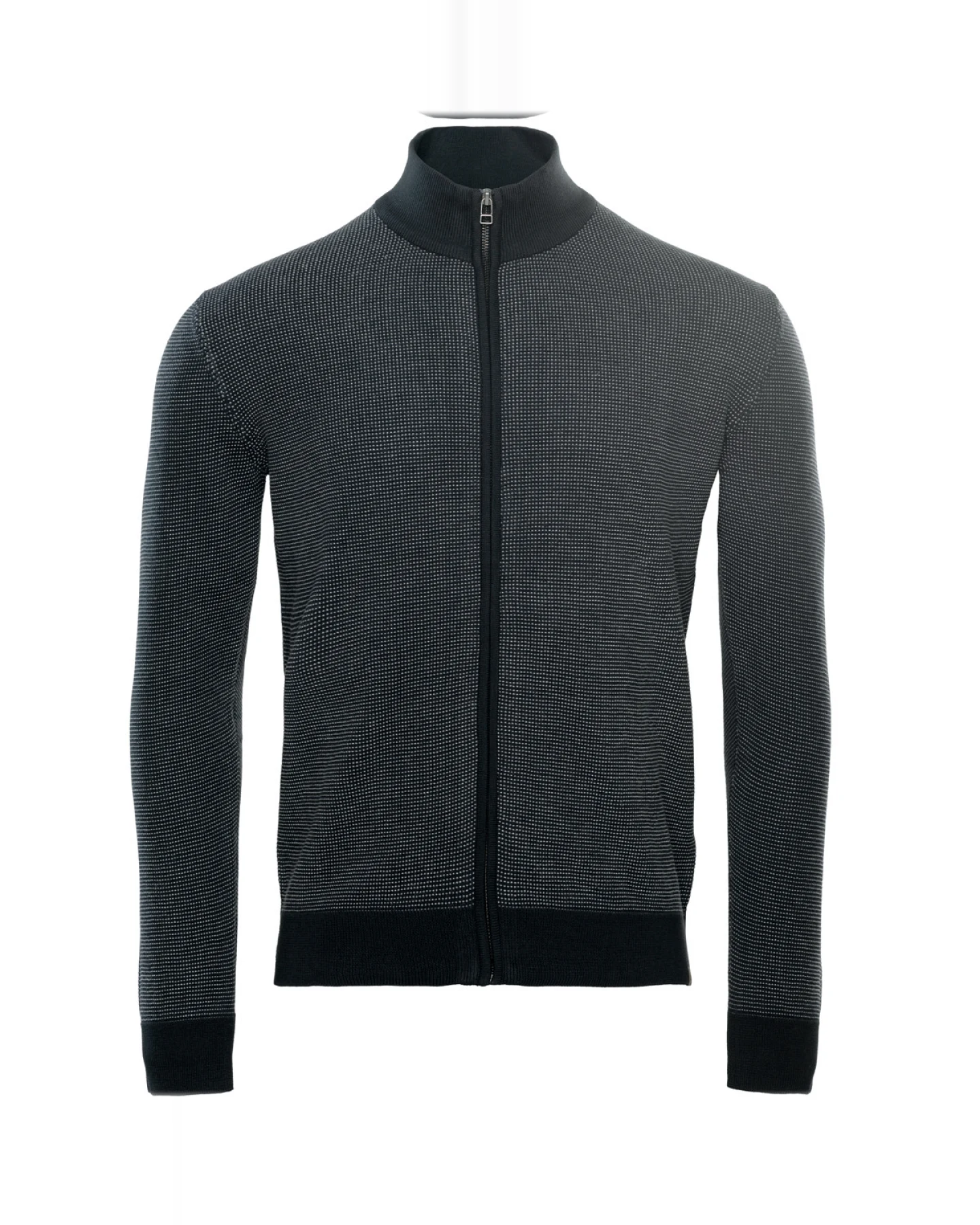 Herren Strickjacke Schwarz – Ansicht 2