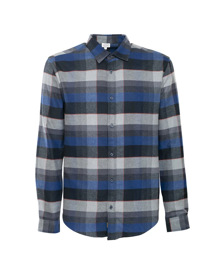 Herren Flanellhemd Blau