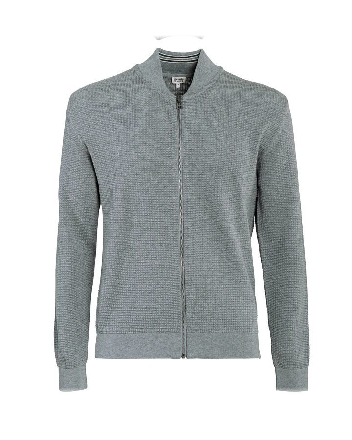 Herren Strickjacke Grau