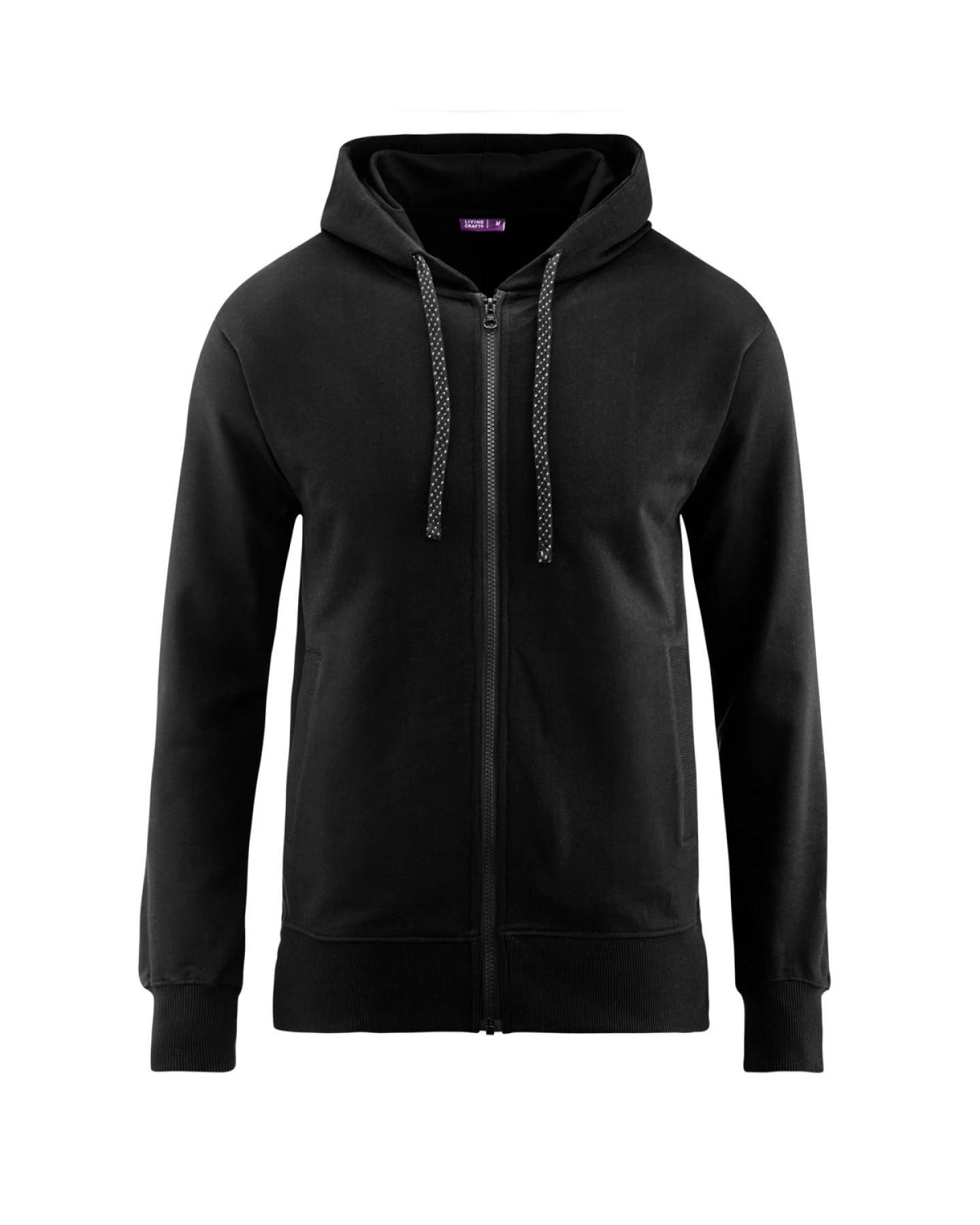 Herren Kapuzenjacke Schwarz – Ansicht 2
