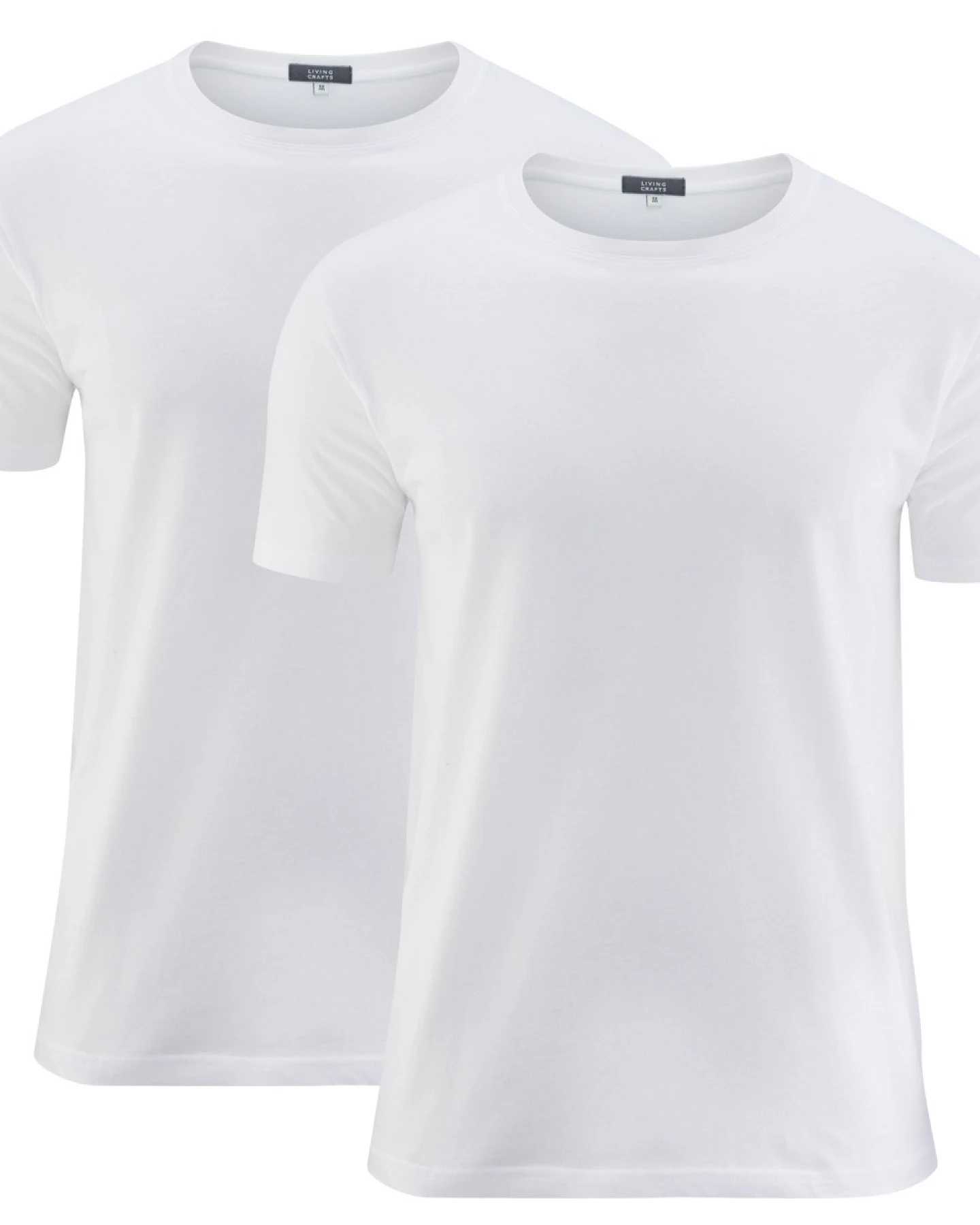 Herren T-Shirt, 2er-Pack Weiß – Ansicht 2