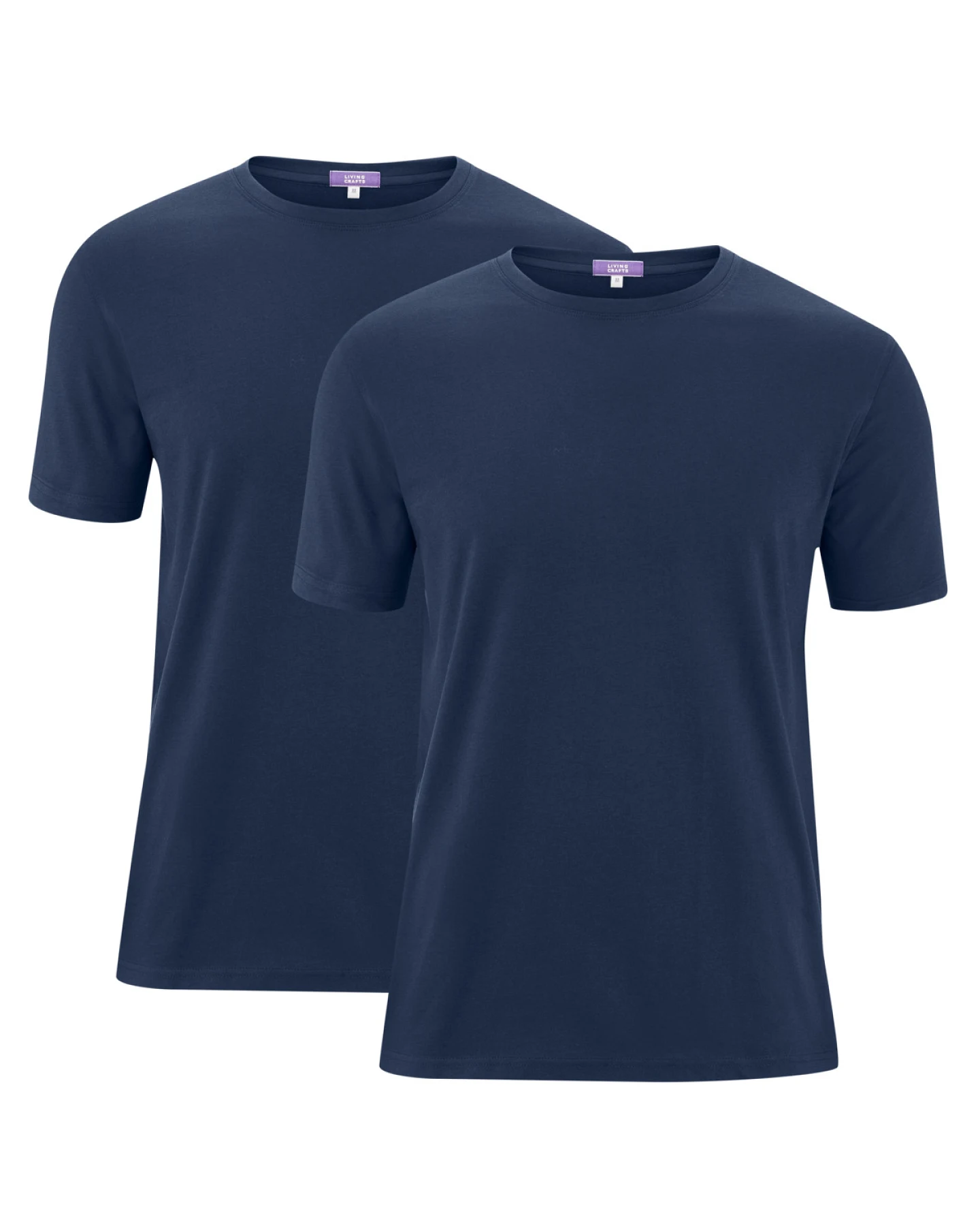 Herren T-Shirt, 2er-Pack Blau – Ansicht 2