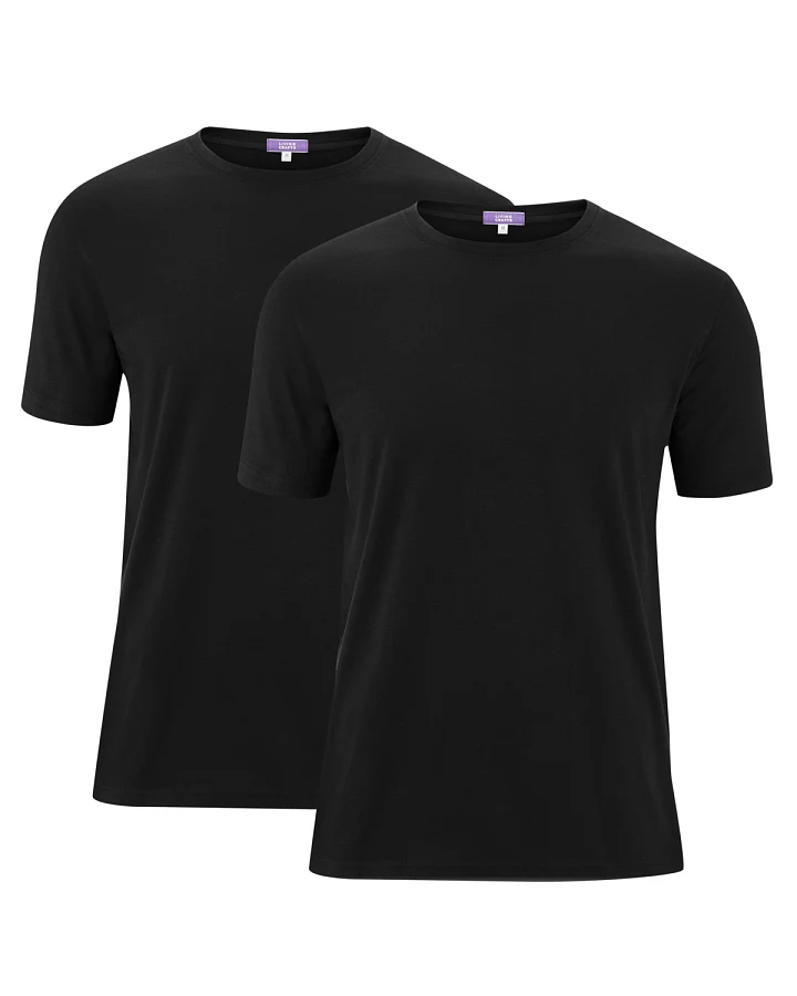 Herren T-Shirt, 2er-Pack Schwarz