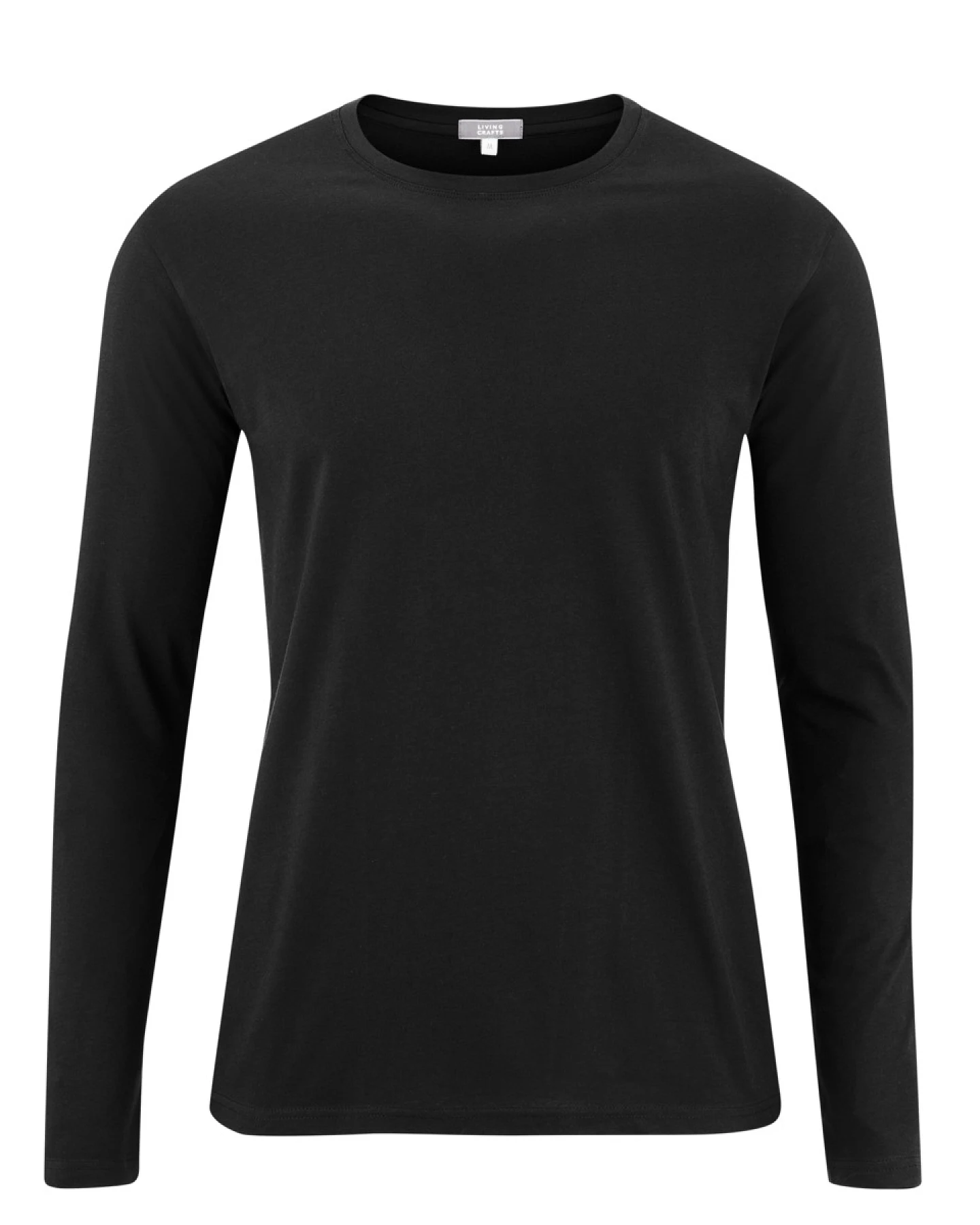 Herren Langarm-Shirt Schwarz – Ansicht 2