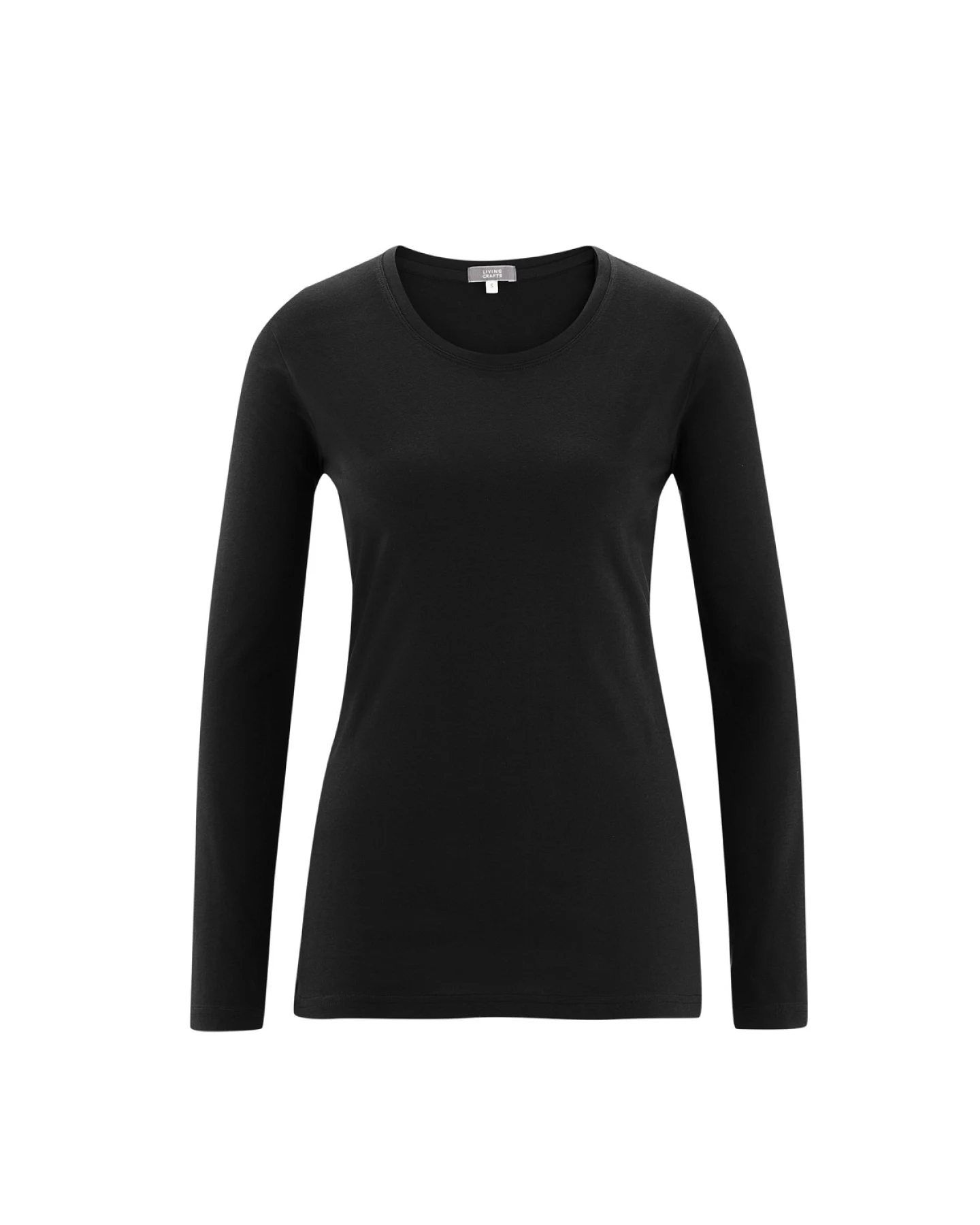 Damen Langarm-Shirt Schwarz – Ansicht 2