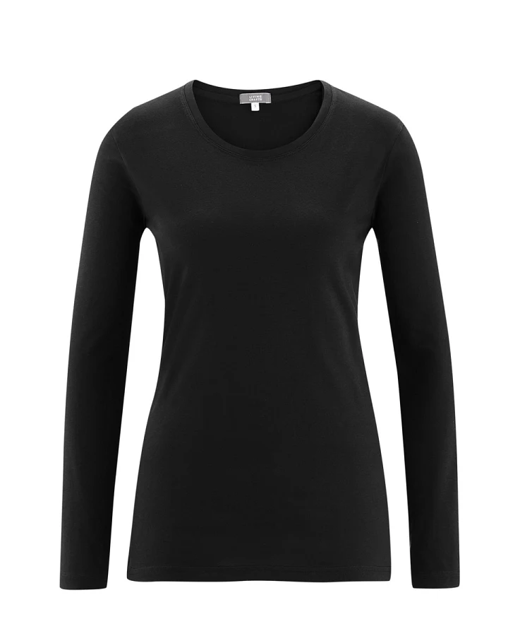 Damen Langarm-Shirt Schwarz