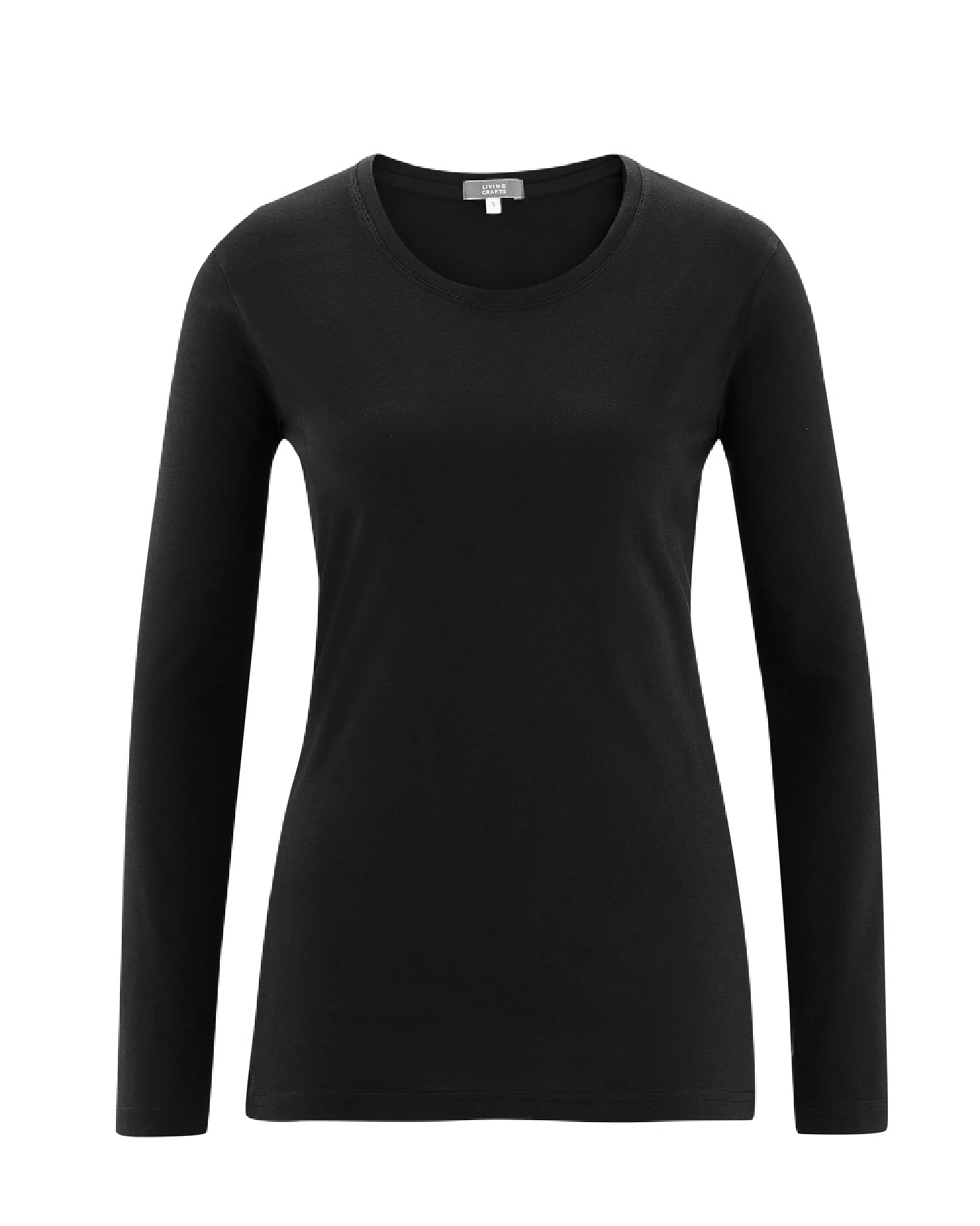 Damen Langarm-Shirt Schwarz – Ansicht 2