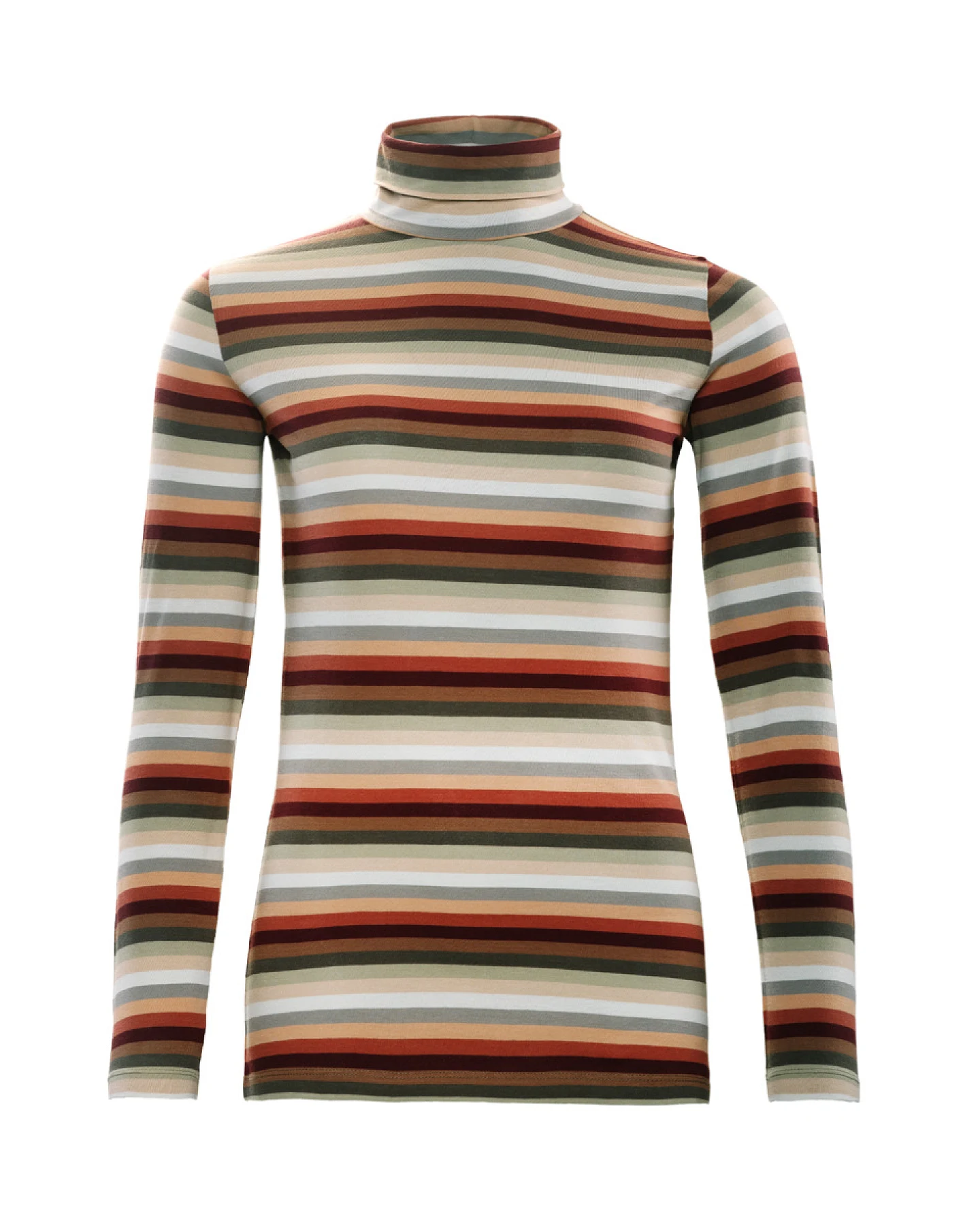 Damen Rollkragen-Shirt Gestreift – Ansicht 2