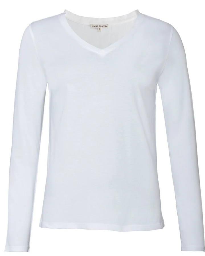 Damen Langarm-Shirt Weiß