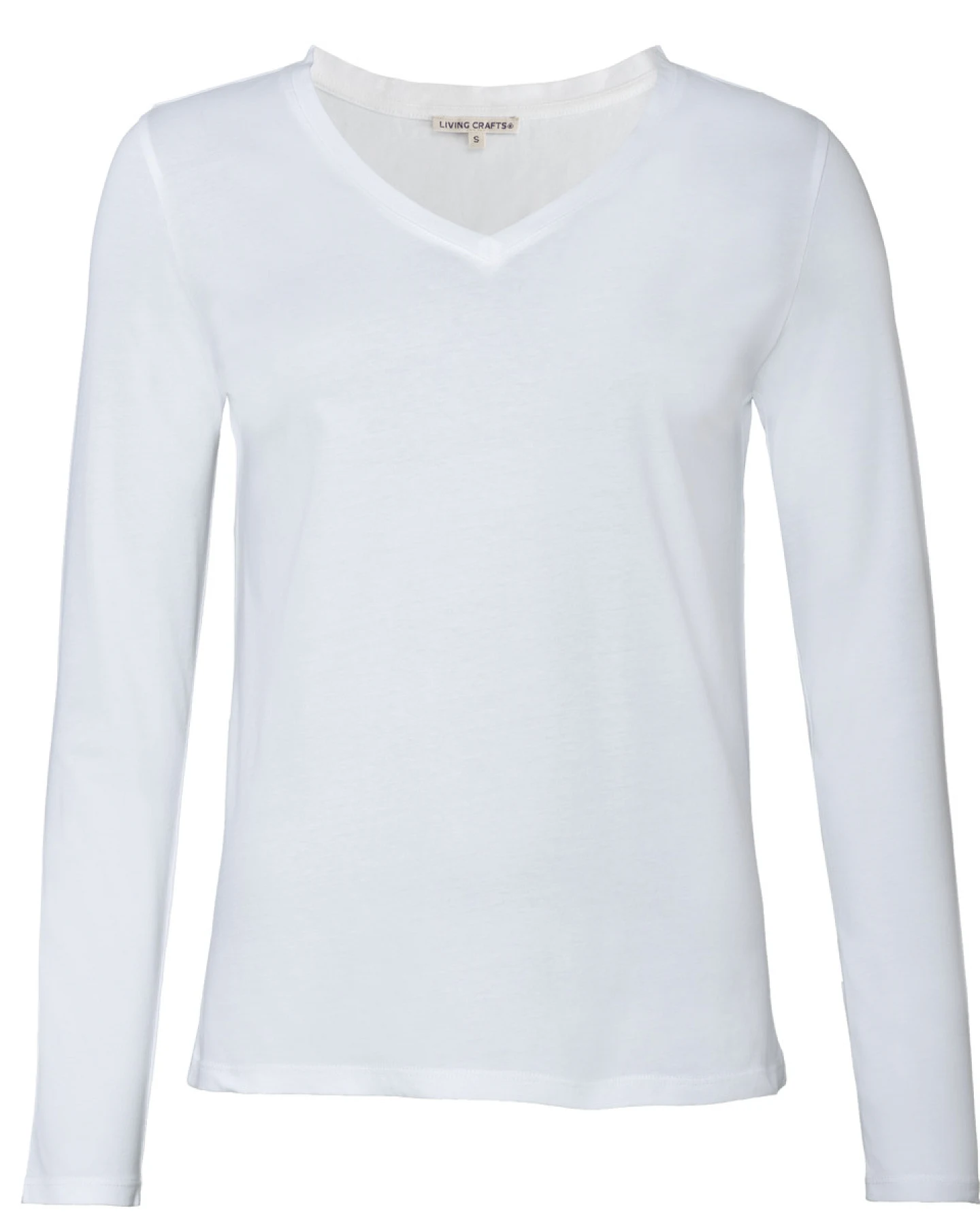 Damen Langarm-Shirt Weiß – Ansicht 2
