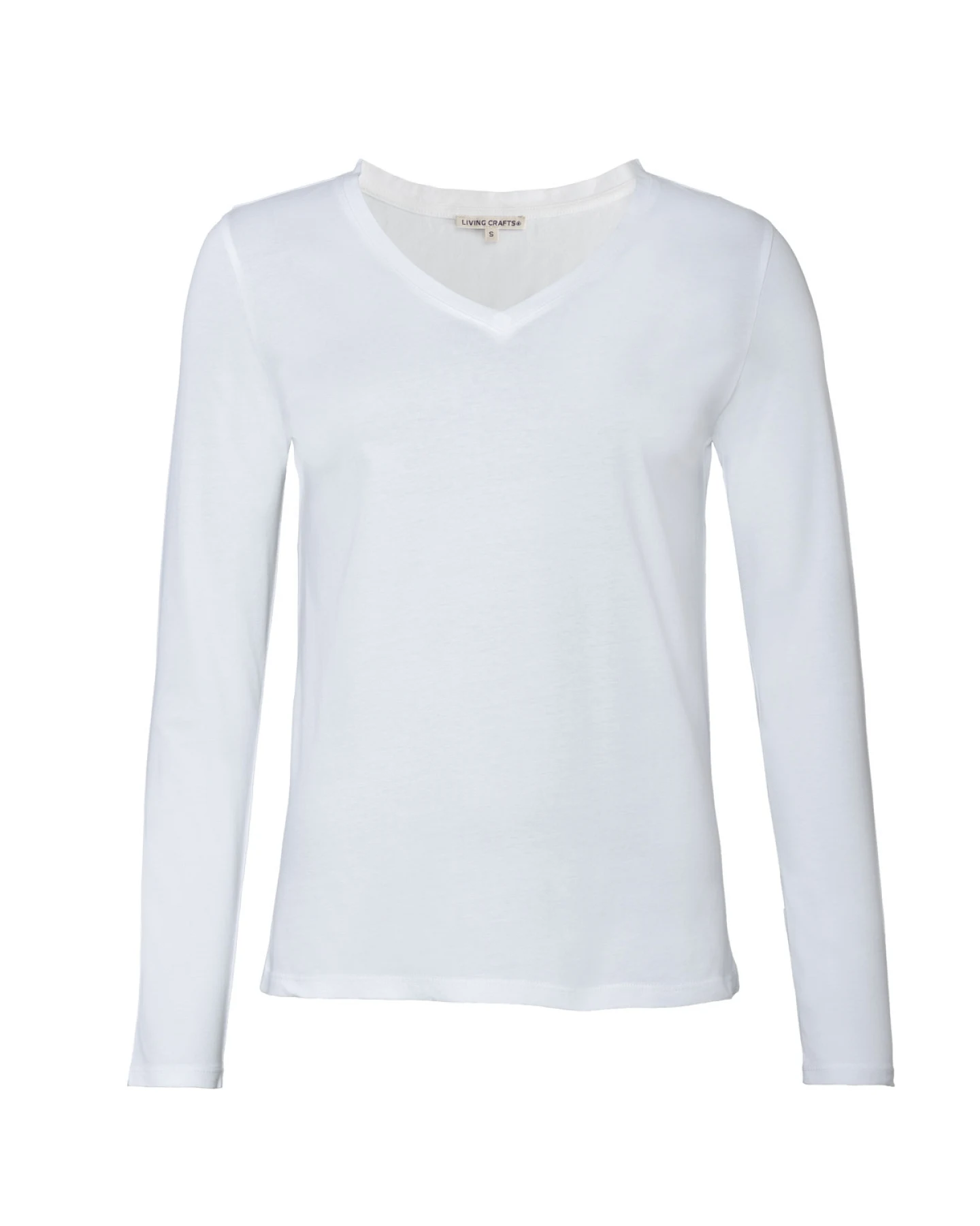 Damen Langarm-Shirt Weiß – Ansicht 2