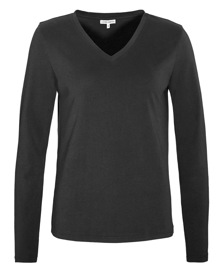 Damen Langarm-Shirt Schwarz