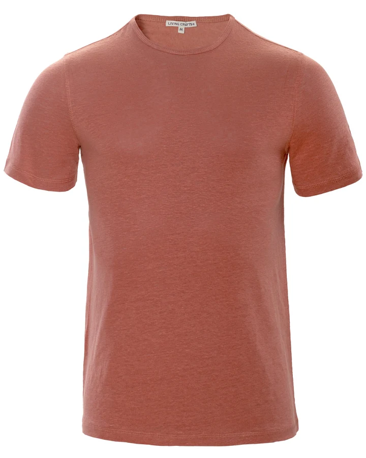 Produktseite: Herren Leinen T-Shirt Rot