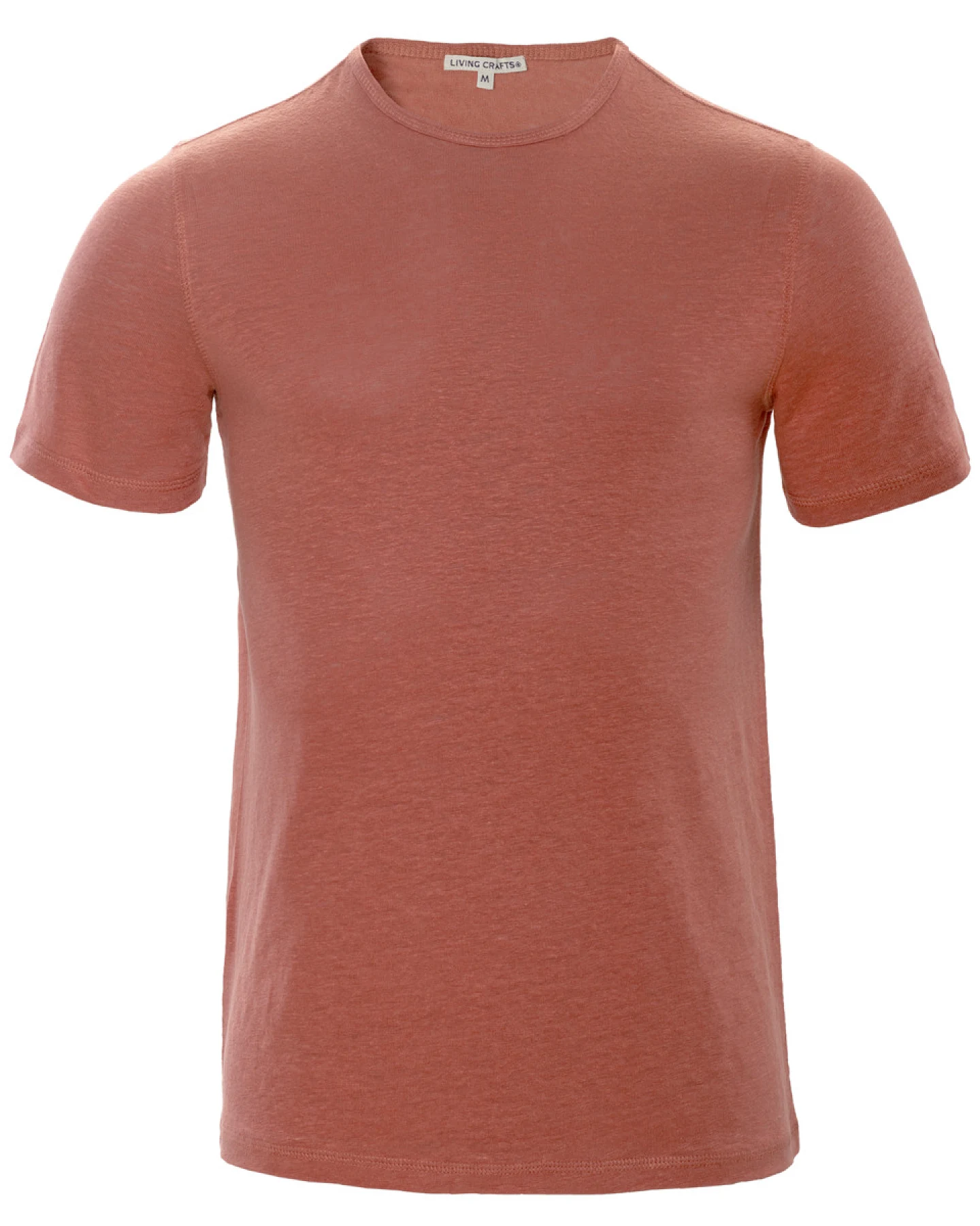 Herren Leinen T-Shirt Rot – Ansicht 2