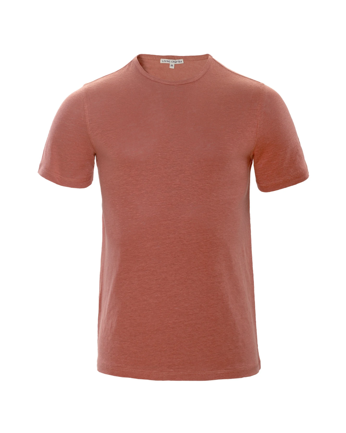 Herren Leinen T-Shirt Rot – Ansicht 2