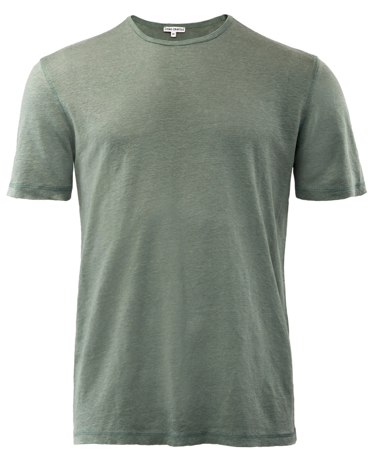 Herren Leinen T-Shirt Grün – Ansicht 2