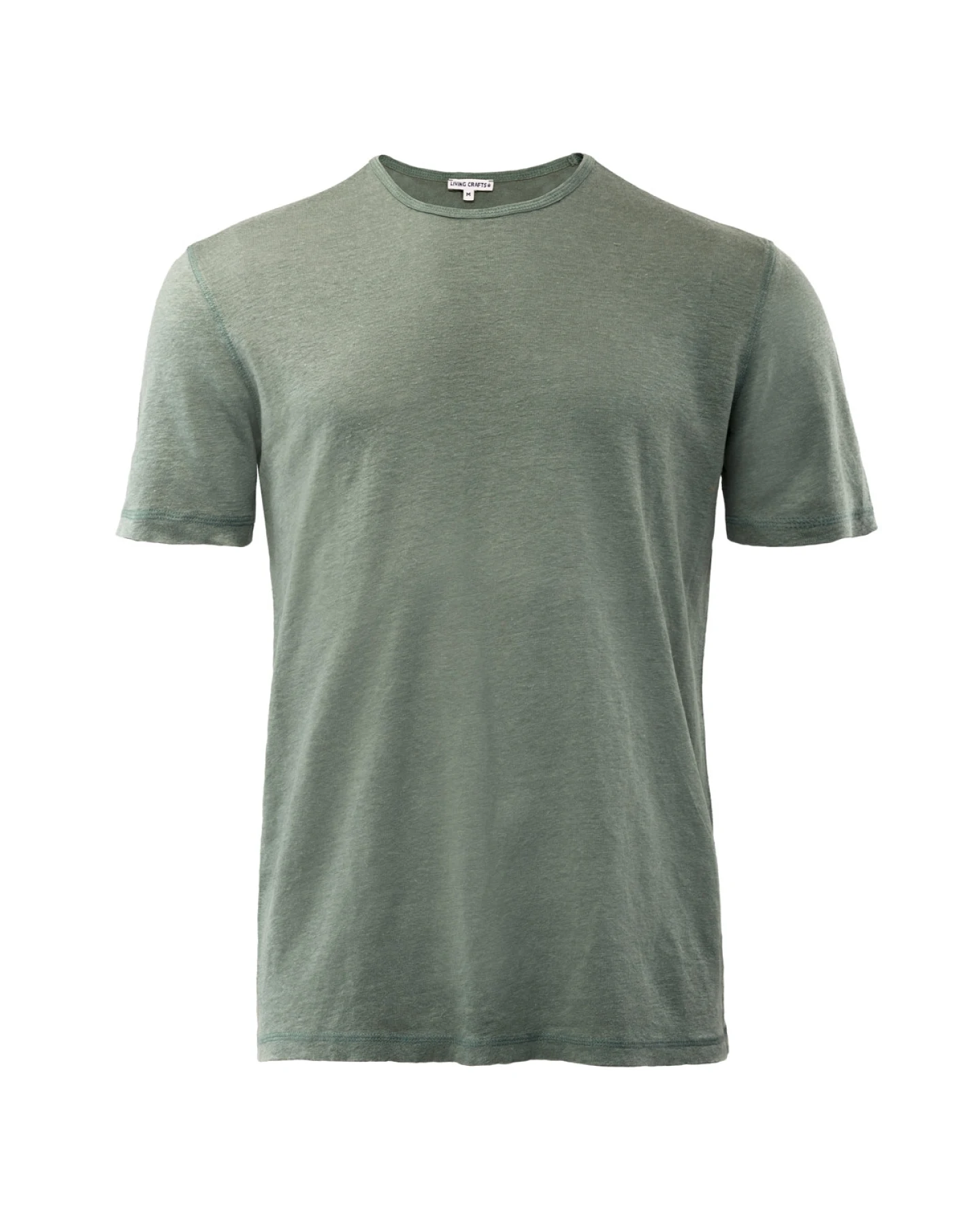 Herren Leinen T-Shirt Grün – Ansicht 2
