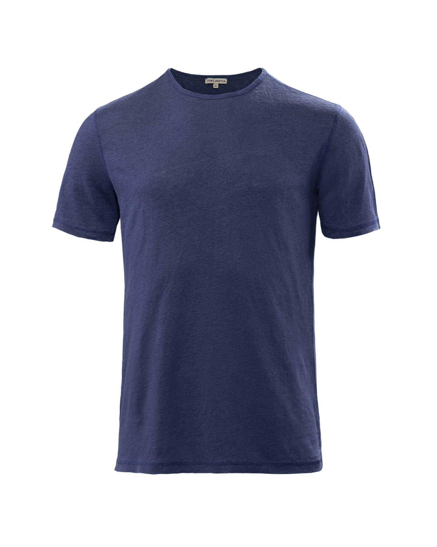 Herren Leinen T-Shirt Blau – Ansicht 2