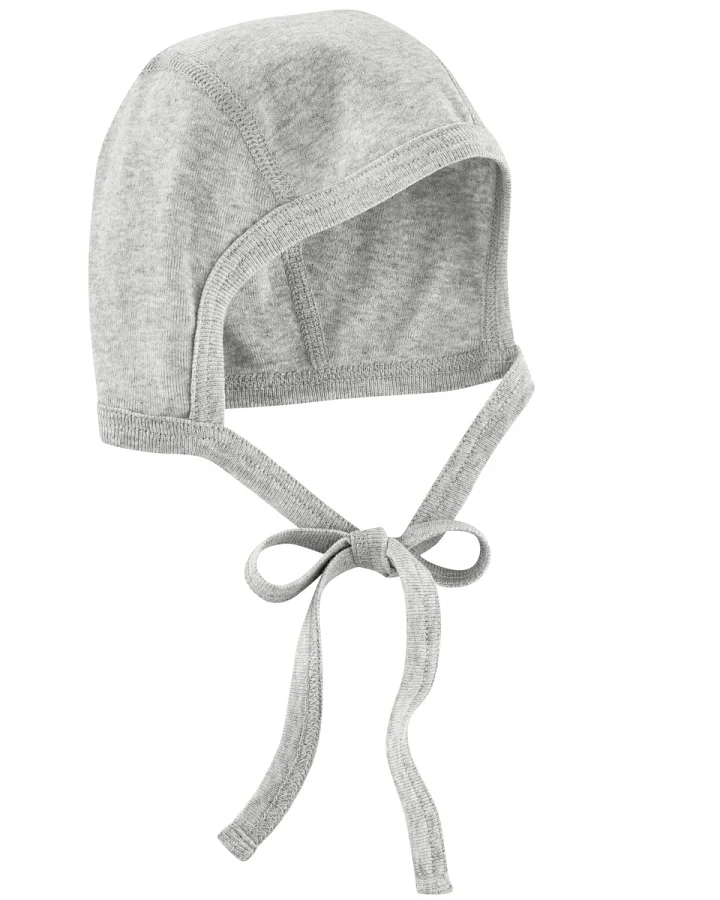 Babys Häubchen Grau