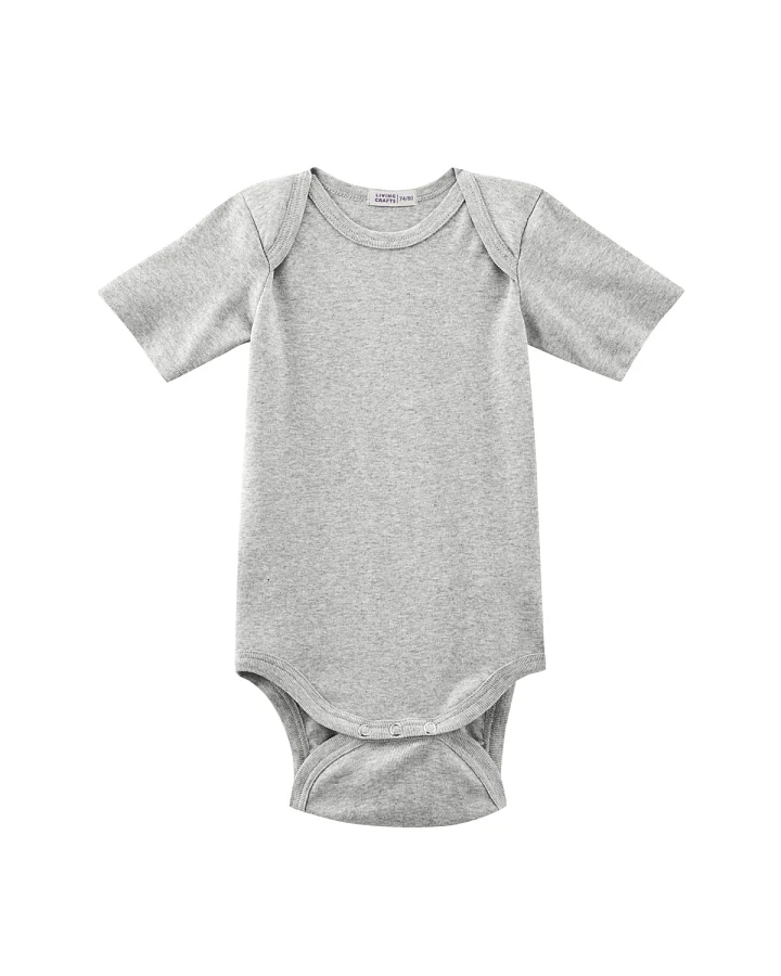 Babys Kurzarm-Body Grau