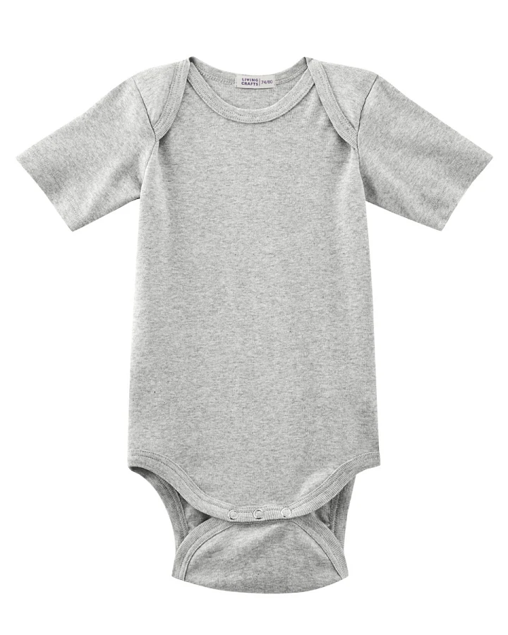 Babys Kurzarm-Body Grau
