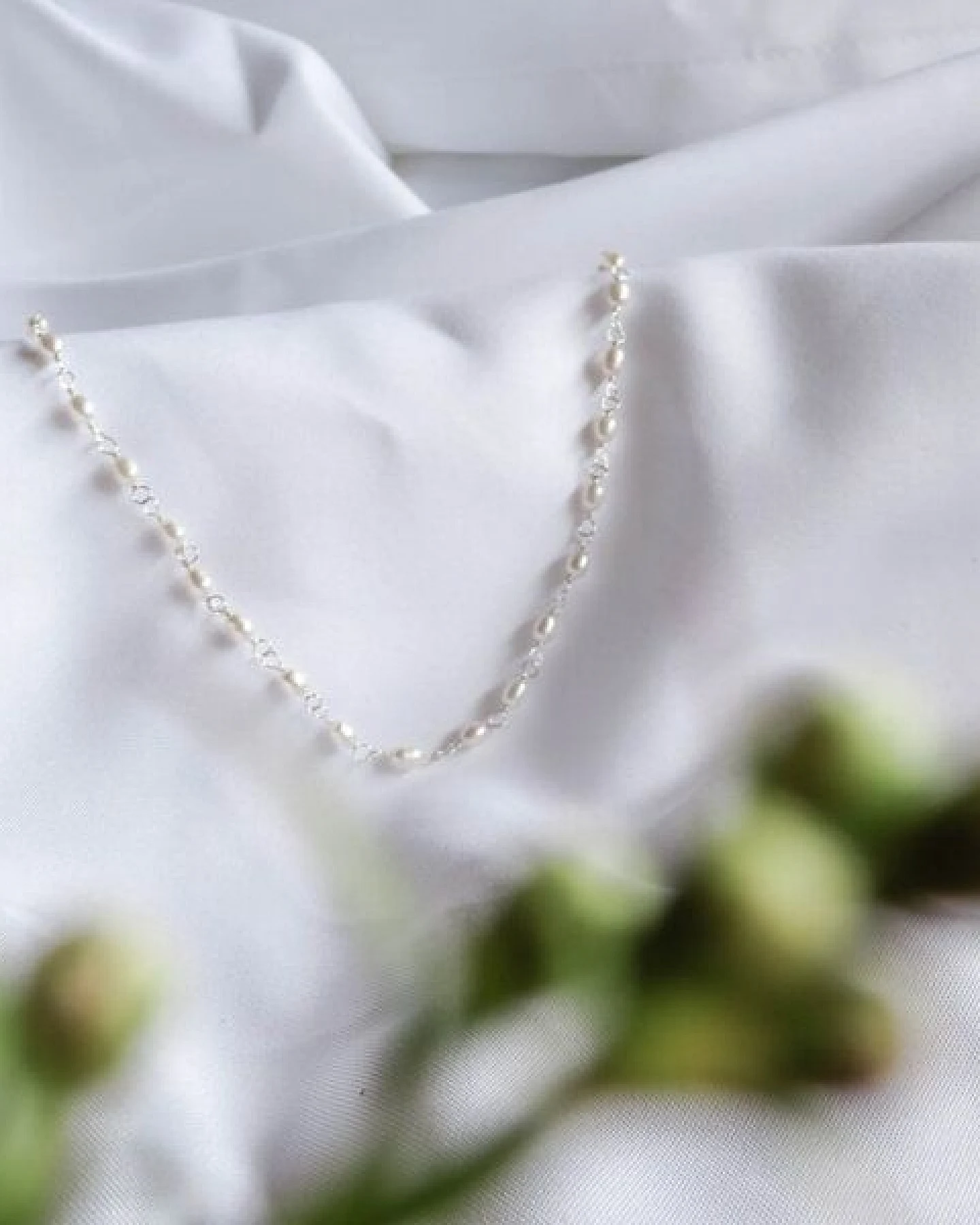 pakilia Perlen Kette mit Silberringen Fair-Trade und handmade – Ansicht 2