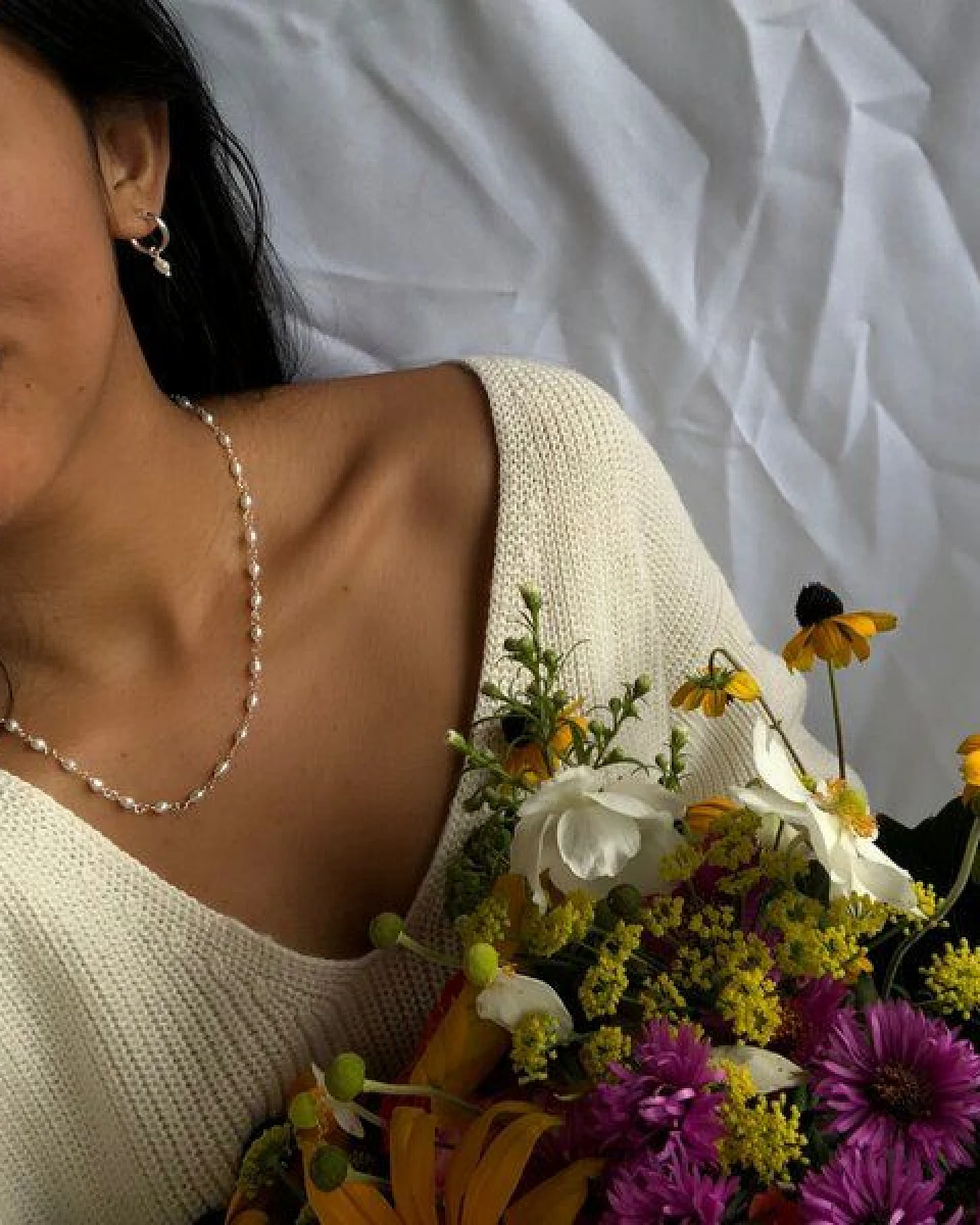 pakilia Perlen Kette mit Silberringen Fair-Trade und handmade – Ansicht 4