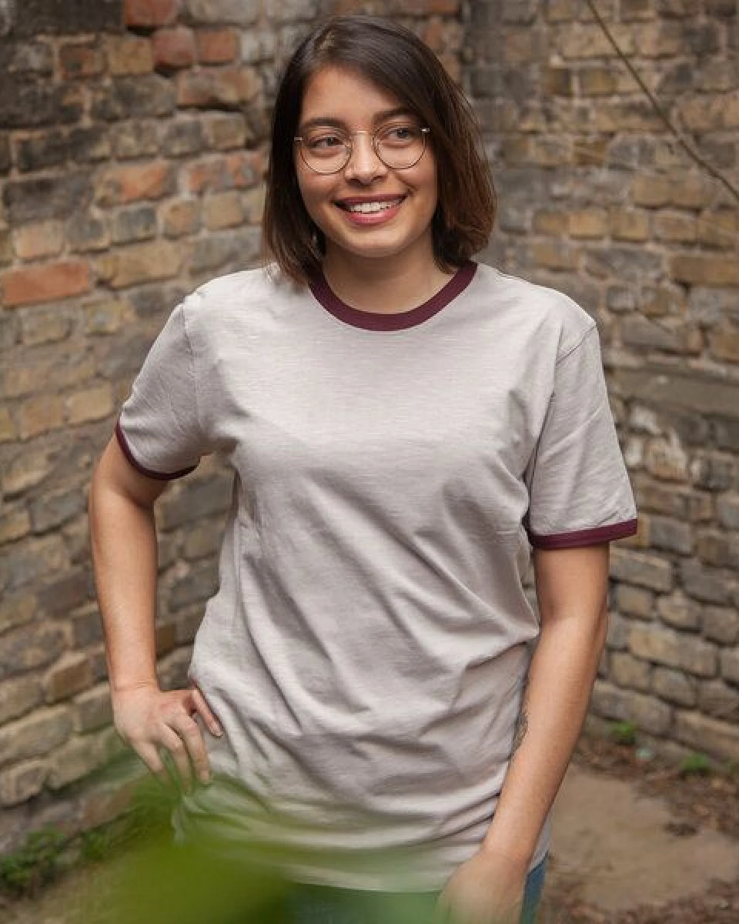 päfjes Basic Ringer Unisex T-Shirt - Fair gehandelt aus Baumwolle Slub - Bio – Ansicht 2